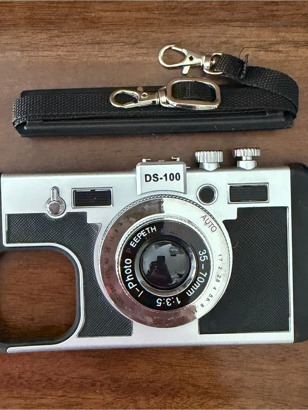 Emily In Paris Inspired iPhone 13 Pro Vintage Camera Phone Case shoulder strap